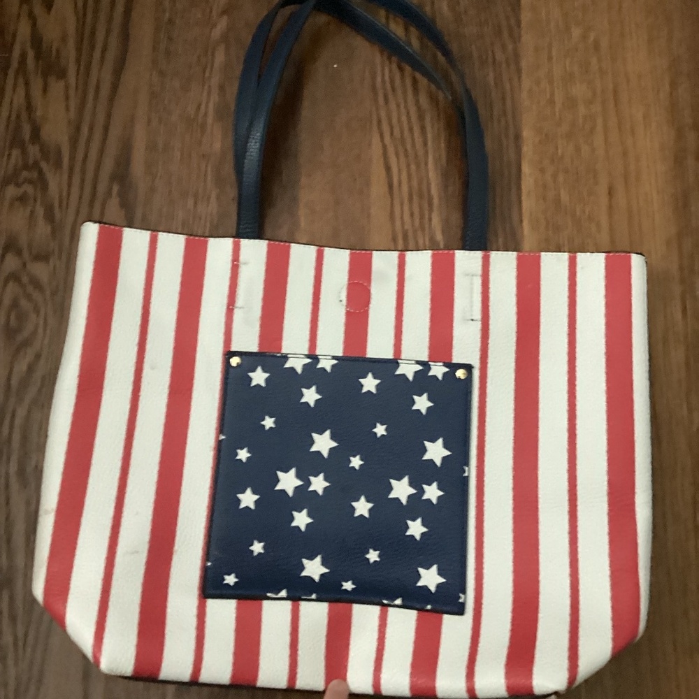 Patriotic faux leather tote/purse
